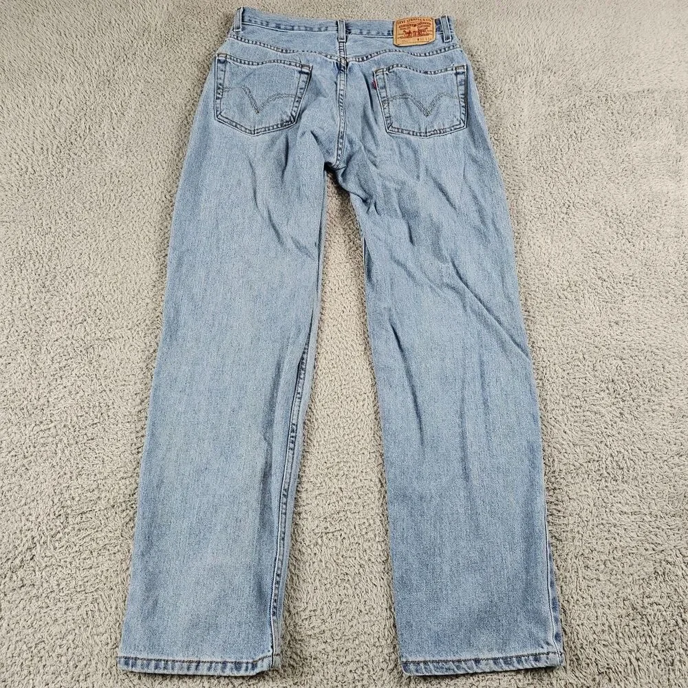 Levis 550 Jean Mens 33x32 Relaxed Straight Light Wash Grunge Cowboy Skater Work